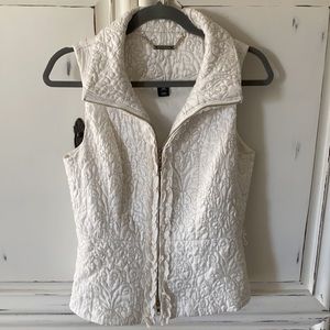 WHBM Metallic Quilted Vest Size XS